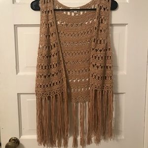 Fringe crochet vest